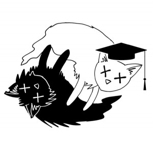 Dead Cat Comedy College Logo B&W original (600 x 577)